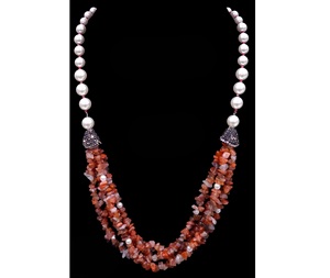 Collar con Colgante Mala de Diseño de Primera Calidad, con Perlas y Cuentas, para Mujer, Joyería Moderna para Bodas - Product Image 2