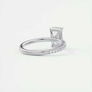 แหวนเพชรทรงเรเดียนท์คัท 2.30 กะรัต เพชรเลี้ยงในห้องปฏิบัติการ รุ่นฮาร์เปอร์ เพฟ ฝังแบบเฟรนช์เซ็ตในทองคำขาว 14K - Product Image 6