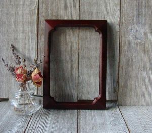 Wooden Photo <b>Frame</b> Fluted Timber Picture Display Tabletop Portrait <b>Frame</b> Home Office Decor Wood Framing Craft Holder - Product Image 5
