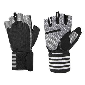 Player Network Gym Fitness Wear Half Finger Polyester Breathable Unisex <b>Gloves</b> Heavyweight Exercise Weightlifting Bodybuilding - Product Image 3