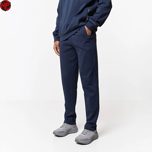 Mens Navy Jogger Pants Tracksuit <b>Trousers</b> Breathable Quick Dry Full Length Athletic Sweatpants Casual Wear - Product Image 1