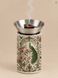 Brûleur à Bakhoor en bois de luxe moderne avec plaque métallique pour une fragrance premium et une décoration élégante pour la maison - Product Image 3