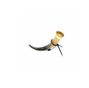 Corne de Viking naturelle de qualité supérieure avec support, corne à boire Viking de haute qualité, polie, pour usage avec des articles de brasserie - Product Image 4