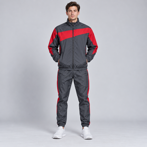 Survêtement élégant pour homme, résistant au vent, en nylon, coupe moderne, idéal pour les activités de plein air, les voyages et le sport. - Product Image 1