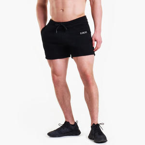 Shorts pour hommes de couleur unie avec ceinture élastique et cordon de serrage réglable pour un ajustement sûr en été, design de haute qualité - Product Image 1
