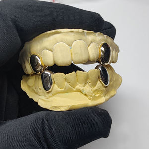 Grillz en forme de cadenas, ensemble complet en moissanite, unisexe, style hip-hop, pour usage quotidien, capuchons dentaires tendance, bijoux buccaux, pour dents supérieures et inférieures - Product Image 5