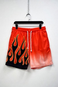 Shorts d'été décontractés pour hommes, en coton fluide, style hip-hop, avec cordon de serrage à la taille, anti-UV, respirants, teints, longueur genou, pour le voyage - Product Image 4