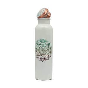 Handcrafted Minakari Design Ayurvedic <b>Copper</b> <b>Bottle</b> for <b>Drinking</b> Water Traditional Decorative Gift - Product Image 1