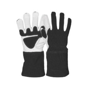 Gants de soudage TIG industriels en cuir de vachette lisse et croûte de cuir, ignifuges, équipement de protection individuelle pour la sécurité des mains lors du travail - Product Image 2