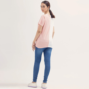 เสื้อยืดคอกลมแขนสั้นผู้หญิง ทรงปกติ ผ้าฝ้าย 100% สวมใส่สบายทุกฤดู - Product Image 3