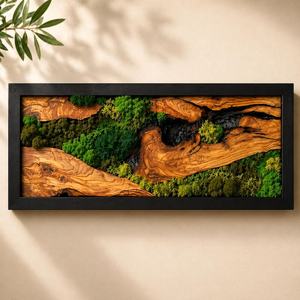 Art mural en mousse de forêt enchantée, décoration paysagère en bois naturel, art mural botanique moderne en mousse de bois fait main, inspiré de la forêt - Product Image 2