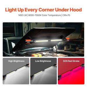1450LM 4400mAh Rechargeable Magnetic <b>LED</b> <b>Light</b> Portable Cordless Underhood Work <b>Light</b> <b>Bar</b> for Mechanics High Brightness - Product Image 2