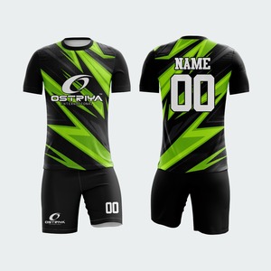 New Design Custom Printed Unisex Anti-Bacterial 100% Polyester Short Sleeve <b>Soccer</b>/football Jersey Uniform Kit Front OEM Service - Product Image 5