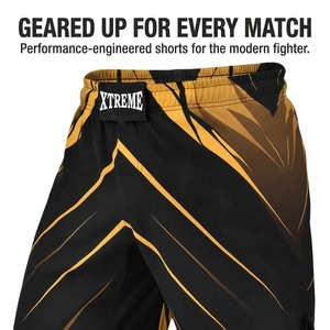 Pantalones Cortos Deportivos Personalizados para MMA, Entrenamiento en Equipo, Antideslizantes, de Secado Rápido, con Logotipo Frontal, Unisex, para Muay Thai - Product Image 3