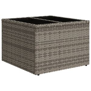 Ensemble de canapés de jardin en rotin PE gris et acier thermolaqué avec verre trempé pour espaces extérieurs - Product Image 5