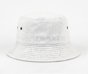 Chapeau Bob Unisexe en Coton Denim Blanc Couleur Unie Style Décontracté Printemps-Été Taille Adulte 56-58CM - Product Image 5