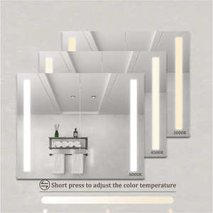 Specchio LED da 36 x 30 Pollici Antiappannamento Dimmerabile da Incasso o a Superficie in Alluminio Luce 3000K~6000K - Product Image 2