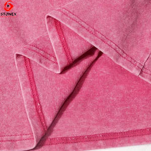 Nouveau T-shirt d'été respirant et écologique à manches courtes en coton, avec logo personnalisé, pour femme, coupe courte délavée à l'acide et design sur mesure - Product Image 6