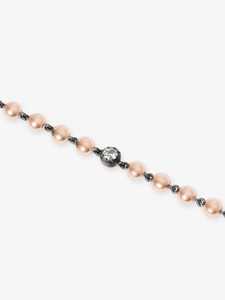 Vintage Diamond Ball Chain Blackened Gold Georgian Prong Set <b>Bracelets</b> Box Clasp Luxury Beaded Station Jewelry 14k <b>Solid</b> Gold - Product Image 6