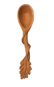 Vietnam Factory Heart Wooden <b>Spoon</b> Red Pine Wood Handcarved Design for Kitchen Cooking Serving Utensil Use - Product Image 4