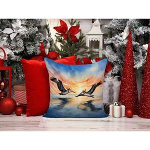 Pelicans Flying Decorative <b>Throw</b> Pillow Machine Washable <b>for</b> Indoor & Outdoor Use 14Hx14W <b>for</b> <b>Couch</b> Bed or Patio Decor - Product Image 6