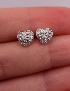 Pendientes de Diamante Cultivado en Laboratorio de 0.25 Ct con Forma de Corazón, Oro Sólido de 14K, Certificado IGI, Joyería Minimalista para Mujer - Product Image 5