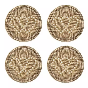Modern Designer Decorative <b>Bead</b> Cocktail <b>Coasters</b> Durable Home Accent for Cocktail Parties Promotional Item - Product Image 5