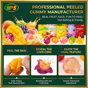 Vente en gros OEM à guichet unique, bonbons 3D en vrac, prix direct |   Bonbons gélifiés assortis à la peau de raisin/pêche/litchi pour les distributeurs - Product Image 3