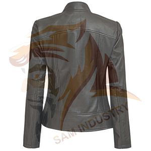 Women's High Quality Genuine Leather Slim Fit <b>Jacket</b> New Fashion Soft Comfortable Leather <b>Jacket</b> For <b>Ladies</b> - Product Image 4