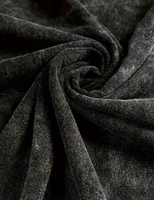 Sweat-shirt oversize noir délavé à l'acide pour femme, col rond, épaules tombantes, manches longues, imprimé tasse de café