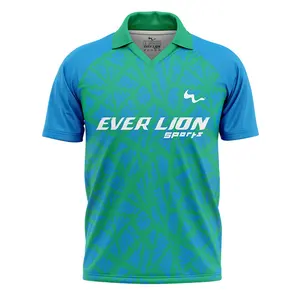 Super Kwaliteit Gesublimeerd Print Logo Nieuw Ontwerp Mannen Sportkleding Cricket Mannen Plus Size Cricket Uniform Truien