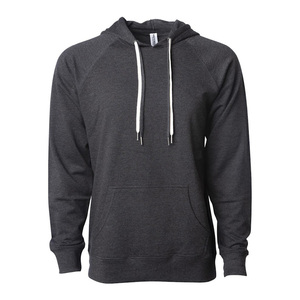 Sweat-shirt à capuche unisexe léger en molleton French Terry, coupe raglan, doux, vierge, multicolore, vente en gros, logo personnalisé B2B - Product Image 4