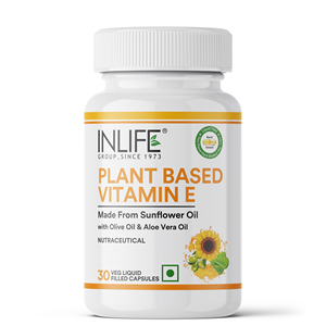 Cápsulas de Vitamina E a Base de Plantas, de Aceite de Girasol – 30 Cápsulas Vegetarianas, Certificación ISO GMP FSSAI, Envase en Botella para Uso en Adultos - Product Image 1