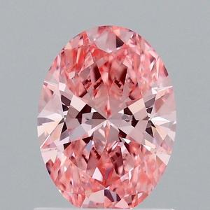 รี1.07cts VS1เพชรสีชมพูสดใสแฟนซีทรงหลวมอดีตเล็กน้อย7.92-5.81-3.61 62.1 60 - Product Image 1