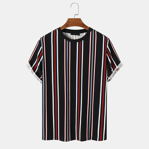 T-shirt pour homme en coton 100% à manches courtes, confortable, décontracté, couleur unie, style basique, coupe régulière, vente en gros - Product Image 1
