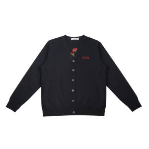 Cardigan en coton brodé de roses rouges, veste <span class=keywords><strong>pull</strong></span>, design tendance automne, sur mesure, <span class=keywords><strong>pull</strong></span> haut de gamme - Product Image 1