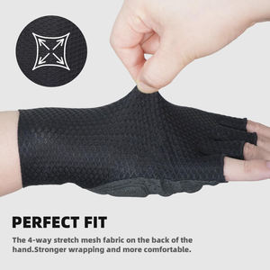 Guantes de Ciclismo de Malla Refrigerante, Dedos Cortos, Acolchados, Antideslizantes, para Bicicleta de Montaña, Alta Elasticidad, Absorción de Humedad - Product Image 4