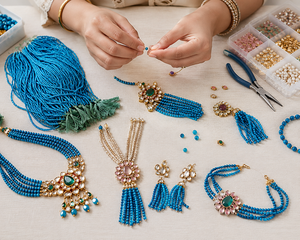 Vente en gros de pierres précieuses turquoise bleues de 2 mm à prix avantageux, coupées rondes, en fils, avec couleur, pour la fabrication de bijoux - Product Image 4