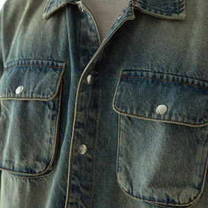 Camisa de Mezclilla Premium para Hombre, Corte Slim Fit, Algodón Elástico, Puños Elásticos, Manga Larga, con Doble Bolsillo en el Pecho - Product Image 6