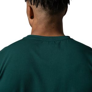 T-shirt de sport vert sarcelle pour homme en coton premium, col rond, entraînement, fitness, vêtements de sport décontractés, vêtements de style de vie - Product Image 4