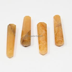 จุดผลึกควอตซ์สีทองใสสองจุดสีทองสองจุดสำหรับการทำสมาธิ - Product Image 1