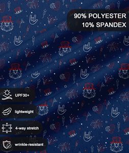Polo de golf pour homme bleu marine à imprimé motif, Nouveautés, Polo de golf à manches courtes en polyester et élasthanne, décontracté et respirant - Product Image 4
