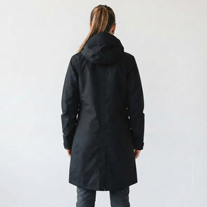 Custom Logo Women's Hooded Hardshell Hiking <b>Coat</b> <b>Waterproof</b> Outdoor Wear <b>Long</b> Hooded Jackets Nylon Polyester Hard Shell Jacket - Product Image 4
