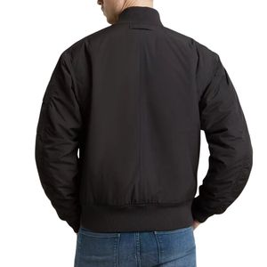 Blouson bomber pour homme, vêtement d'extérieur léger et transitoire, avec tissu lisse, fermeture éclair intégrale sur le devant, détails côtelés et design élégant - Product Image 2