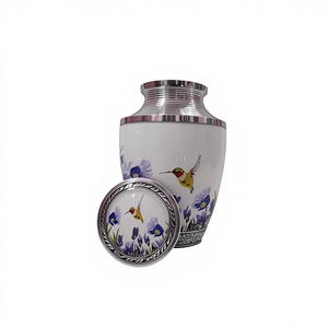 Urna Funeraria Grande Hecha a Mano para Adultos, Urna Decorativa Conmemorativa con Diseño Pintado a Mano para Funerales y Memoriales - Product Image 4