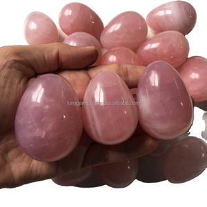 NATURAL ROSE QUARTZ YONI EGG MASSAGE <b>WAND</b> for REIKI HELING GEMSTONE MEDITATION METAPHYSICAL DECORATIVE YONI EGG WHOLESALE RATE - Product Image 1