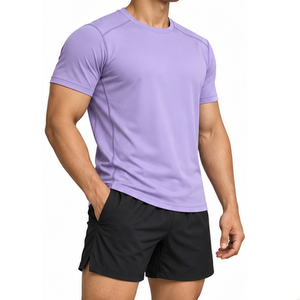 T-shirt de sport décontracté pour homme en polyester et élasthanne, séchage rapide, vente directe usine, commandes en gros pour l'entraînement, pour acheteurs en gros - Product Image 6