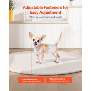 Pannolini Monouso Super Assorbenti per Cani Maschi, Fascia Addominale a 360 Gradi Anti-Perdita con Indicatore di Umidità, Fascia Protettiva per Cani - Product Image 5