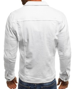 Men's High Quality Custom Design Casual Denim Jacket Waterproof Breathable Vintage Style Polyester <b>Shell</b> 280g Fabric Washed - Product Image 2
