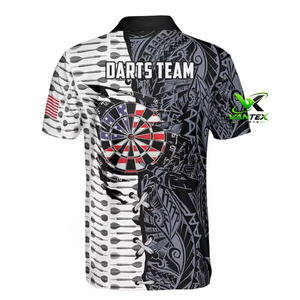 เสื้อโบว์ลิ่งผู้ชาย VIANTEX แบบสั่งทำพิเศษ พิมพ์ลายหัวกะโหลกด้วยความร้อน แห้งเร็ว ผลิตจากผ้าโพลีเอสเตอร์ถัก แขนสั้น สวมใส่สบาย - Product Image 2